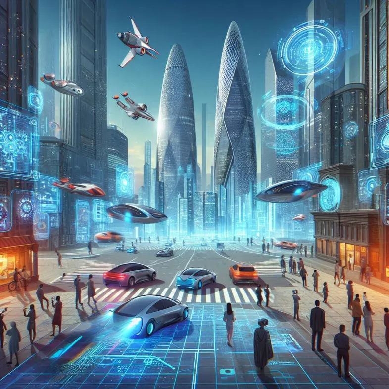 Ville virtuelle futuriste