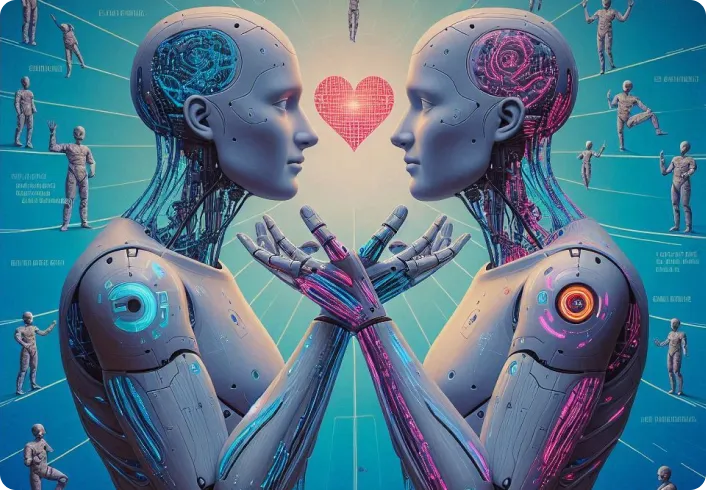 Expression de sentiments entre deux robots